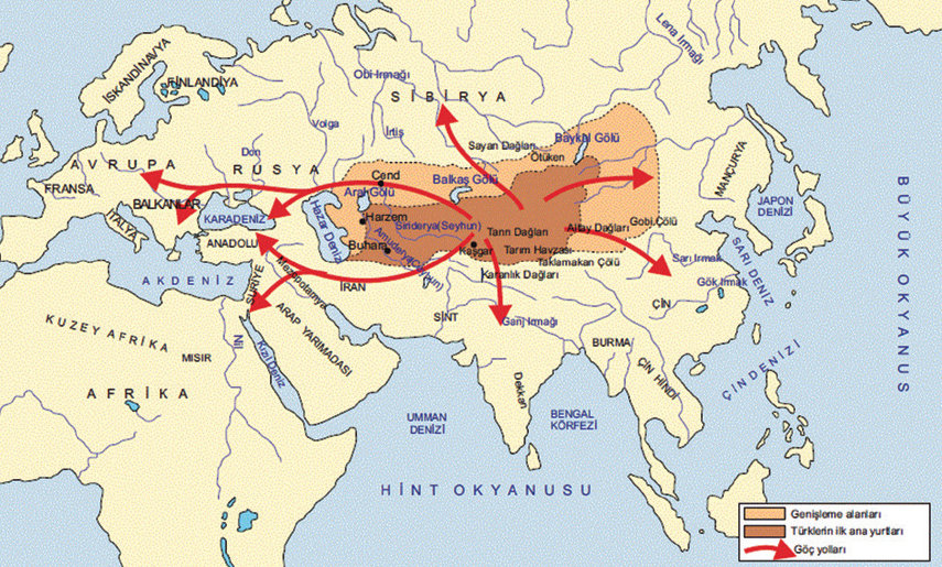 ORTA ASYA TÜRK GÖÇLERİ- Özet - Sorular - KPSS TYT